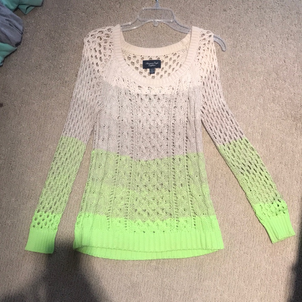 American Eagle green ombré sweater